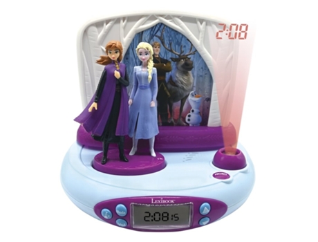 Radio Despertador DISNEY Proyector de Frozen con Ana y Elsa en 3D y con sonidos mágicos