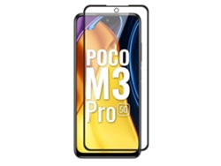 EVELATUS Full Cover 2.5D Glass Xiaomi Poco M3 Pro / M3 Pro 5G Antiestático / Pegamento Japonés Negro