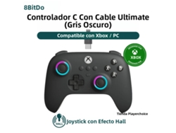 (gris Oscuro) Mando Xbox Con Cable Con Iluminación Rgb, Anillo De Llama Y Joysticks De Efecto Hall
