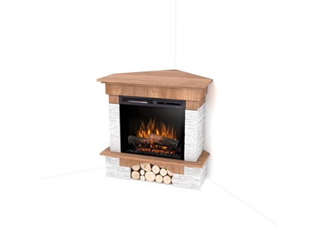 Chimenea eléctrica esquinera independiente PORTO 23' Roble claro 91 x 89 x 76.5 OUTINFIRE