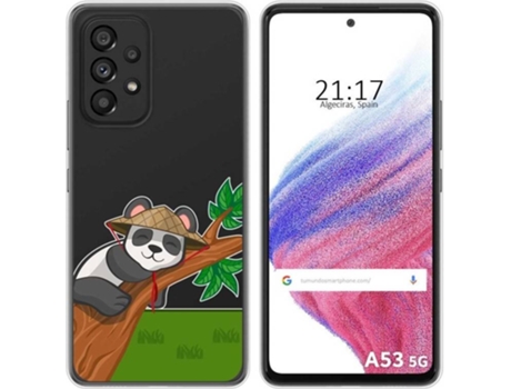 Carcasa para Samsung Galaxy A53 5G TUMUNDOSMARTPHONE Dibujos Transparente Panda Multicolor