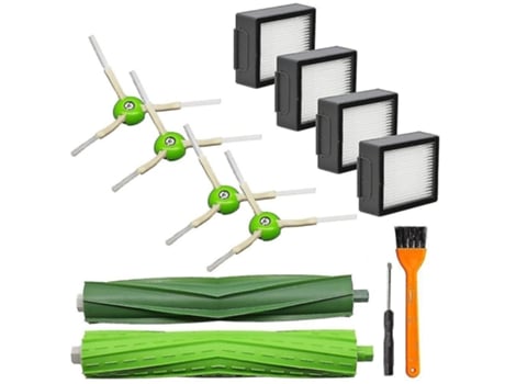 12 piezas compatibles con Irobot Roomba I7 E5 E6 I3 cepillo de rodillo filtro de cepillo lateral