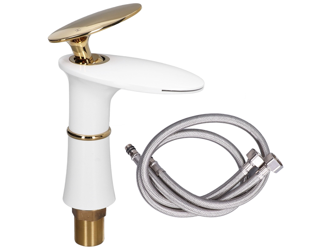 Grifo de baño G1/2 Cascada Oro Blanco Corto
