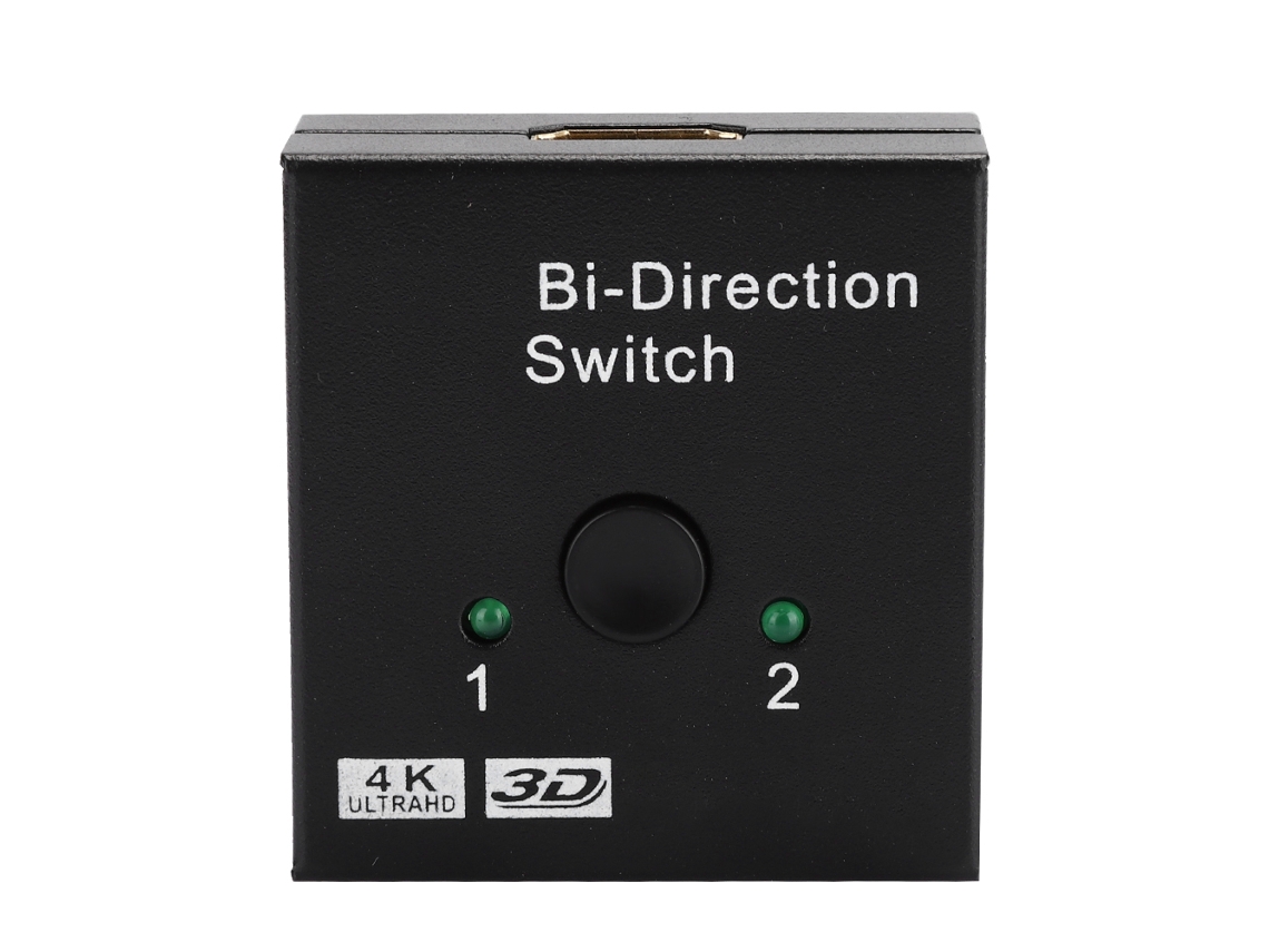 Conmutador Hdmi Bidireccional, Divisor De Señal De 2 Vías, Distribuidor De Alta Definición, Negro.