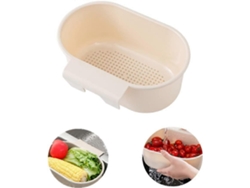 Rebe-3 Canastillos De Drenaje Para Fregadero De Cocina, Material Pp De Grado Alimentario, Para Lavar Frutas Y Verduras Azul