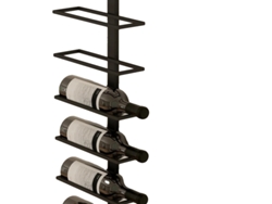 Botellero, construcción de acero, capacidad para 10 botellas, montaje en pared, dimensiones 27x10x116 cm, carga máxima 20 kg OEM