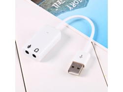 Adaptador De Tarjeta De Sonido White Usb 2.0 7.1 Virtual Xear 3d Audio Para Xp