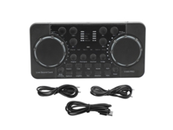Placa De Som Para Live Bluetooth Mixer De Áudio Sem Fio Com Acompanhamento Para Gravação Estúdio E Transmissão Ao Vivo