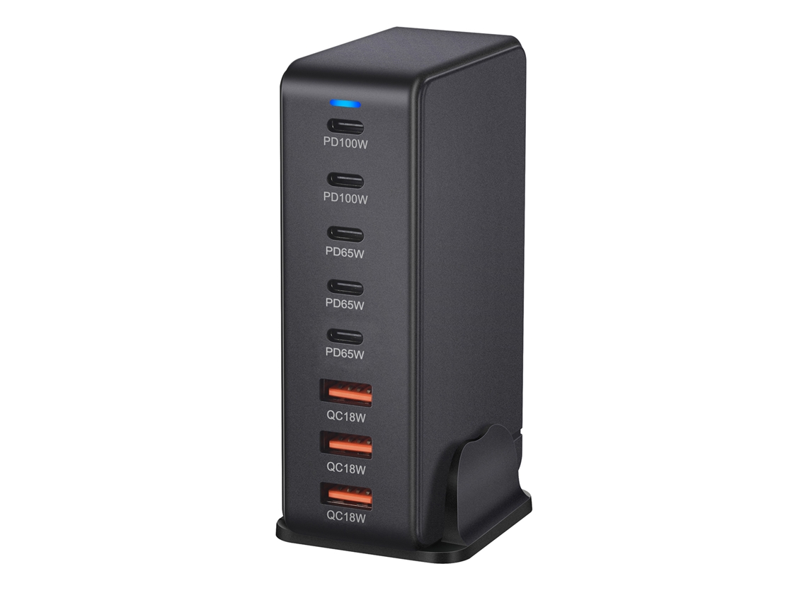 Estação De Carregamento 440w Hub 8 Portas Usb-c Gan3 Carregamento Rápido Multiplataforma Para Celulares/notebooks