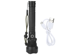Rebe-linterna Led Xhp70 9000lm 3 Modos De Iluminación Usb Linterna Fuerte Para Caza Negro