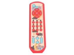 Rebe-brinquedo De Controle Remoto De Tv Infantil Simulado Com Som E Luz Para Aprendizagem Educativa Precoce Vermelho
