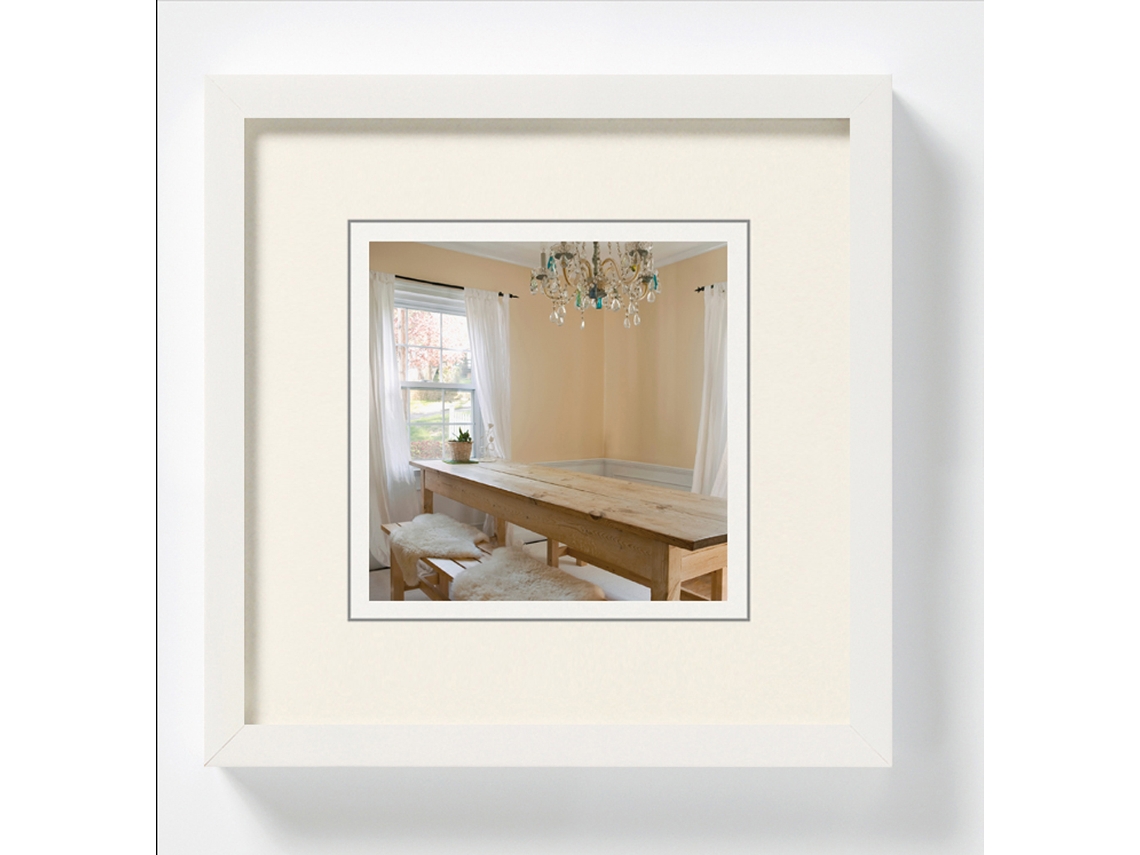 Marco de fotos pimientos Marco de madera tamaño 20X20 blanco polar MY PERFECT DESIGN