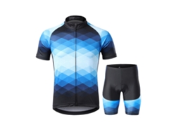 Conjunto De Ropa De Ciclismo Para Hombre: Maillot De Manga Corta Y Culotte Con Acolchado De Espuma Para Bicicletas De Montaña.
