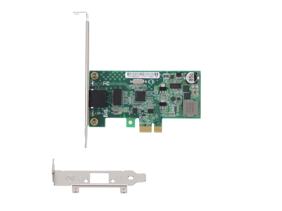 Tarjeta de red Aetheria Gigabit PCIe con puerto RJ45 de cobre e indicador LED para ordenador de sobremesa