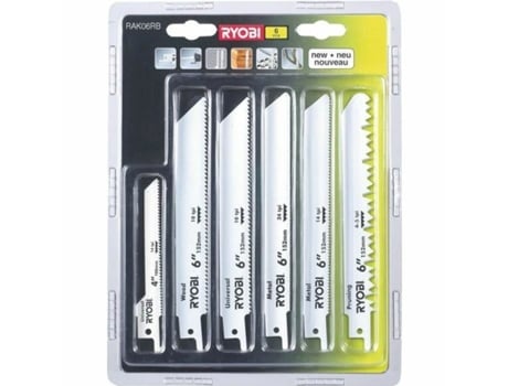 Hoja Sierra RYOBI RAK06RB Sierra de Sable Metal 6 Piezas