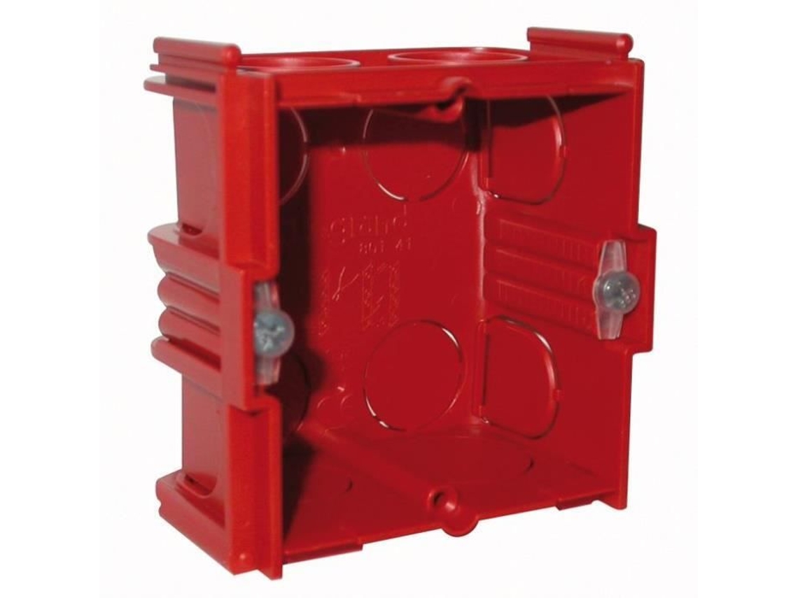 Caja De Albañilería Legrand Square Batibox 1 Poste 30 Mm Roja