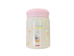 Recipiente Térmico De Acero Inoxidable De 320 Ml Con Tapa Para Uso En Exteriores - Conejo De Dibujos Animados