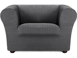 Funda de Sillón EYSA Chester/Klippan Premium Jaz Tejido Multielástico (130 x 110 x 100 cm - Poliéster y Algodón - Gris Oscuro)
