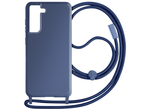Funda con Cordón Carcasa Fe Semirígida para Samsung Galaxy S21 AVIZAR Acrílico Azul
