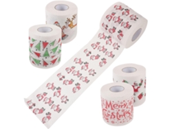 Servilletas de papel navideñas, 5 rollos, papel higiénico estampado para fiestas. Gokoco