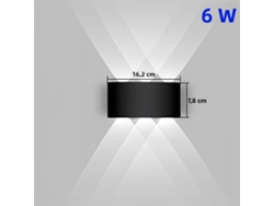 Aplique De Pared Led Impermeable, Estilo Moderno, Blanco Frío, 6 W