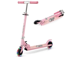 Patinete infantil de 2 ruedas con luz intermitente y juguete Cruzeiro Soporte infantil Rosa Northio