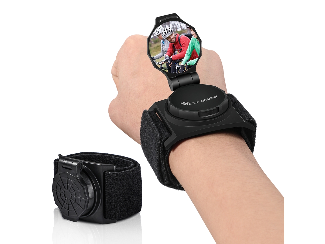 Espejo De Muñeca Ajustable Convexo Giratorio 360° Para Bicicleta West Biking - Accesorio Para Ciclismo