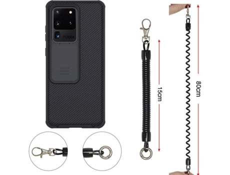 Funda Samsung S20 Ultra Camshield Con Cordón Antirrobo Negro