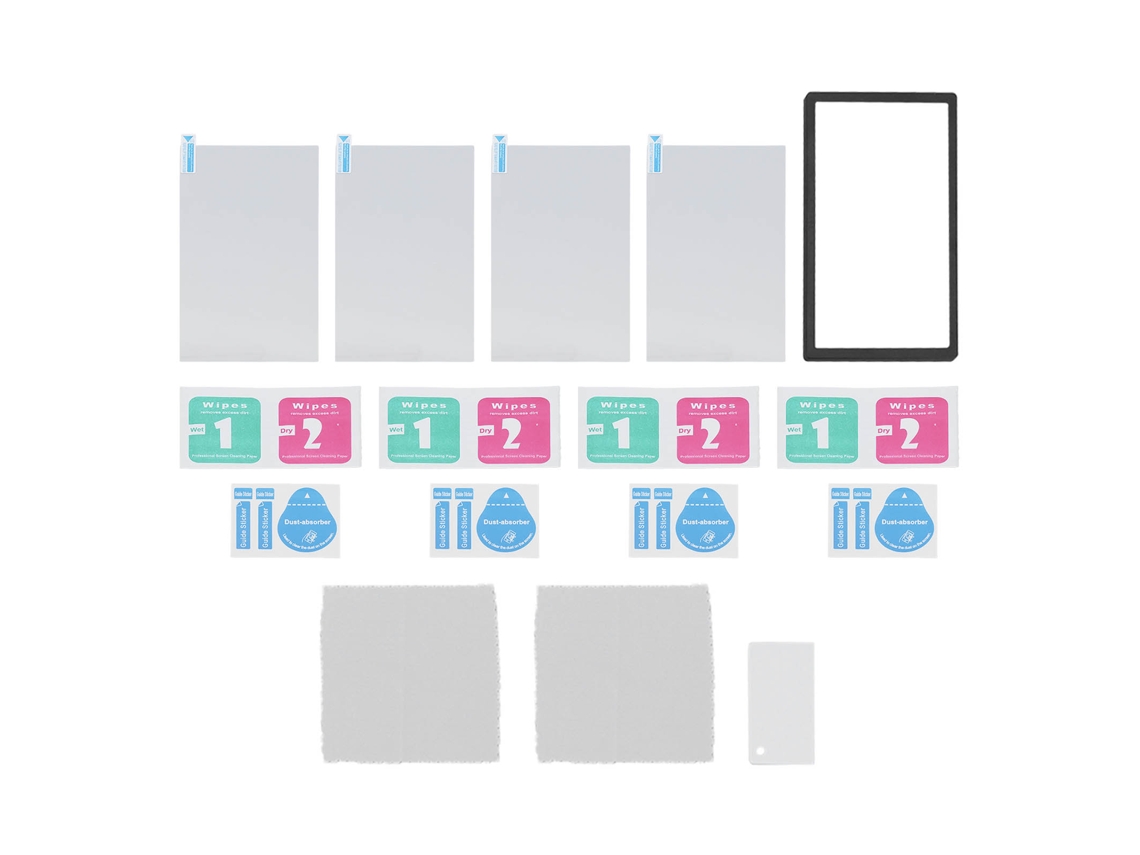 Película De Vidrio Templado (anti-huellas Dactilares) Para Protector De Pantalla De Consola Switch Oled, Pack De 4 Unidades