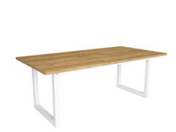 Mesa de Comedor - 10 Comensales - Robusta y estable gracias a su estructura - Roble - Estilo Industrial DUERMETE ONLINE