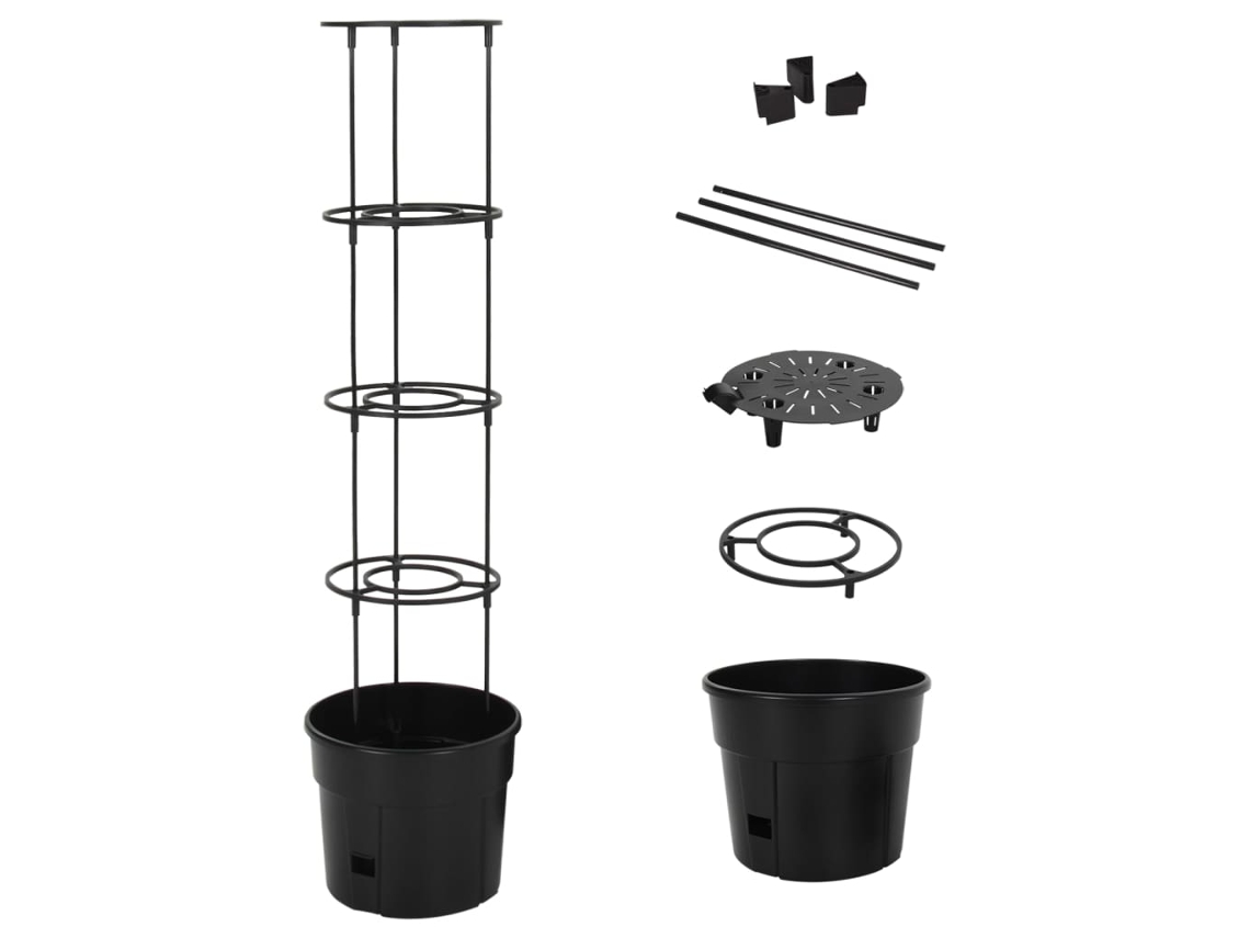 Maceta para Cultivar Tomates Ø29,5X115 cm Polipropileno Antracita