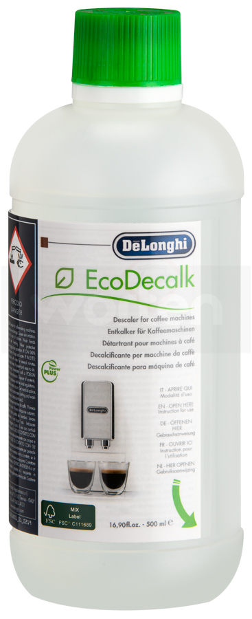 Delongui Descalcificador Cafetera Ecodecalk Delonghi Líquido Descalcificador,  botella 500 ml : : Hogar y cocina