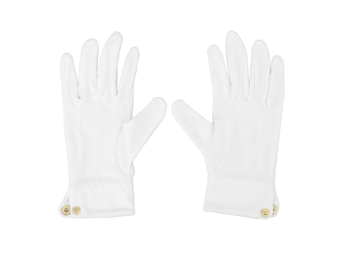 2 Guantes De Billar, Guantes Profesionales Blancos De Árbitro Con Puño Abotonado, Poliéster Y Algodón.