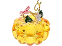 Joyería Cristal Amarillo Forma Calabaza Almacenamiento Decorativa Multifuncional Pendientes Figura Accesorio
