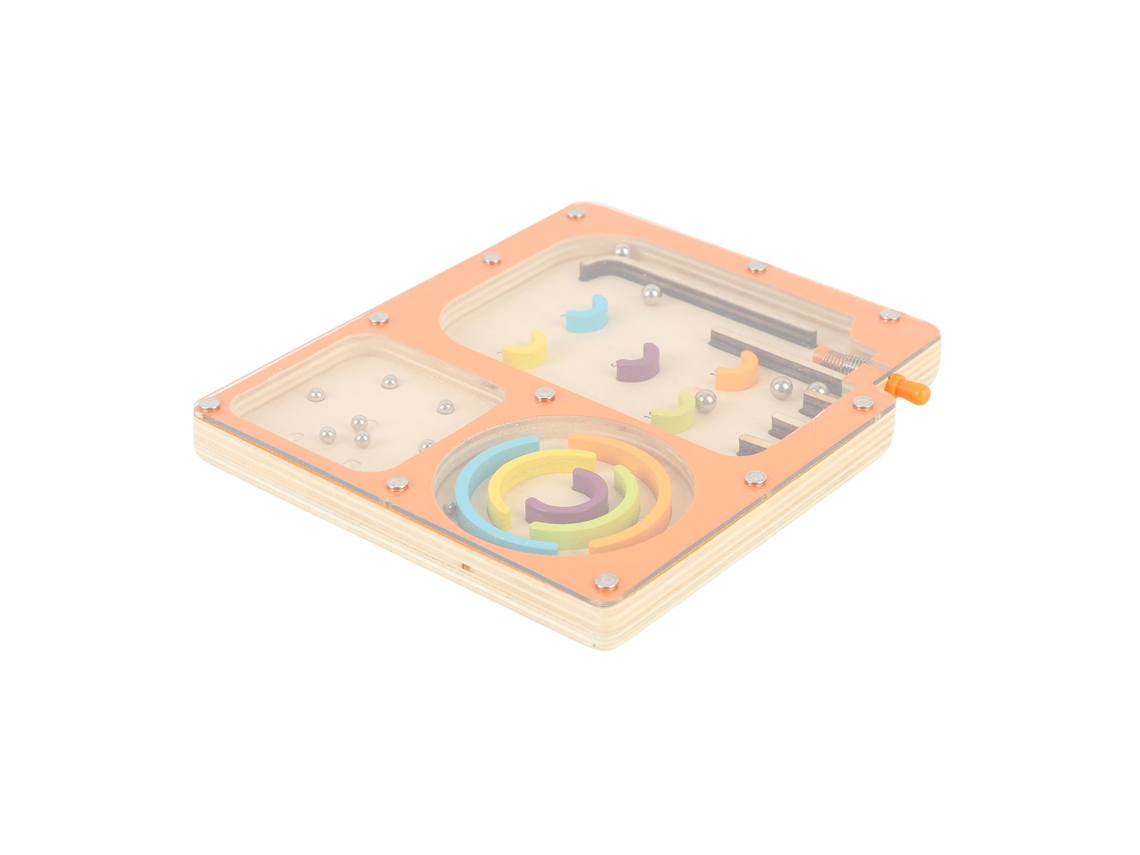 Juego Interactivo Educativo De Laberinto De Pinball De Madera Para Niños, Portátil.