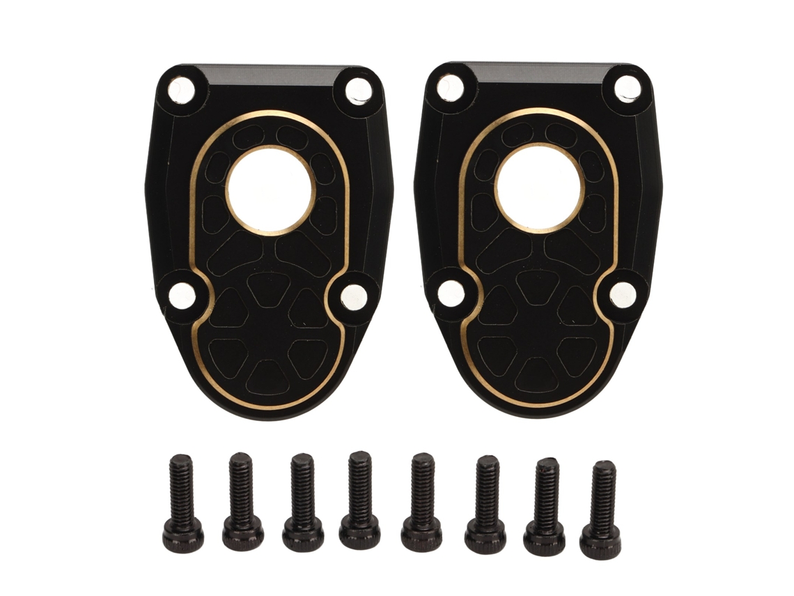 2 Tapas De Portal De Latón Negro Para Eje Axial Capra Scx10 Iii Ar45p 1/10