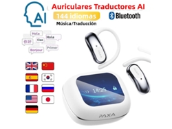 Auriculares Estéreo Con Pantalla Táctil (blancos), Compatibles Con Más De 100 Idiomas, Multifuncionales, Incluye Micrófono.