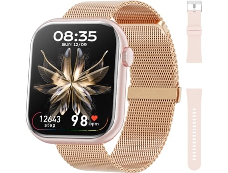 VEANXIN Reloj Inteligente Rastreadores De Ejercicios Con Pantalla De 1,83 Pulgadas - Oro