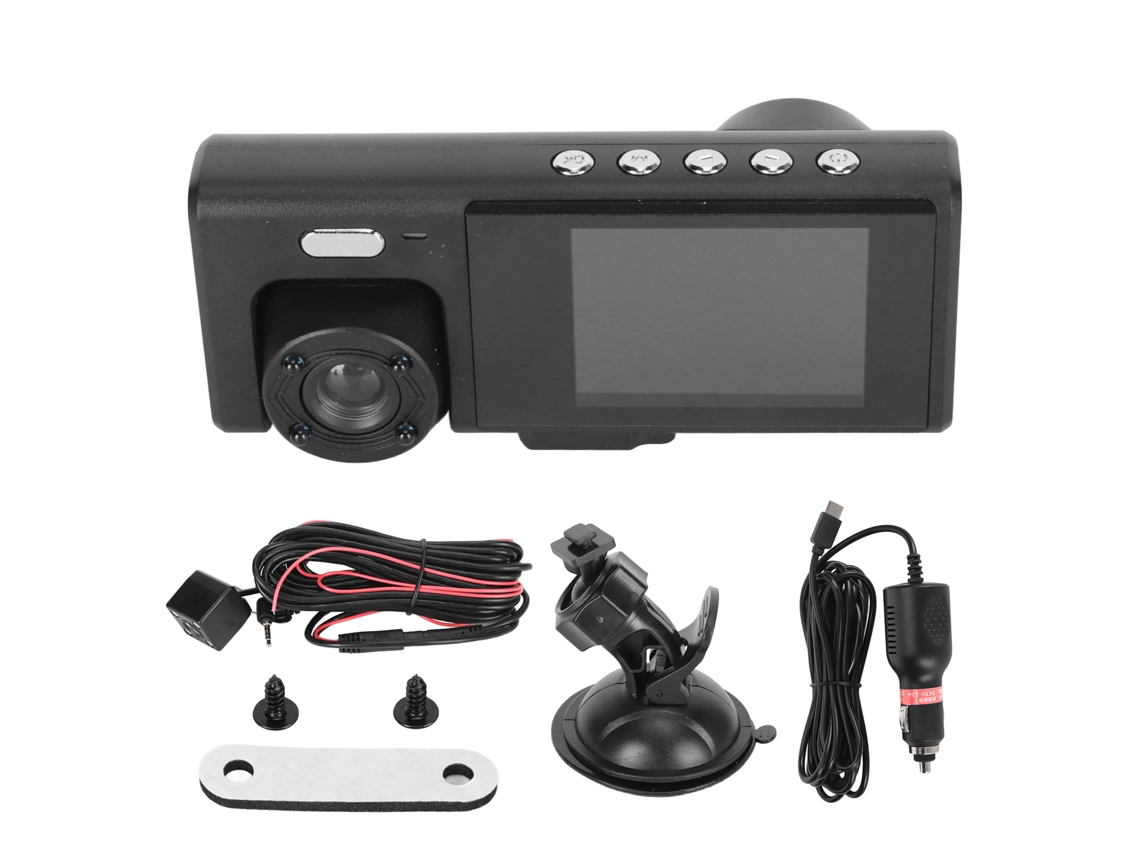Gravador De Carro Com 3 Lentes Câmera De Painel Hd Visão Noturna Infravermelha Gravação Em Loop Sensor G