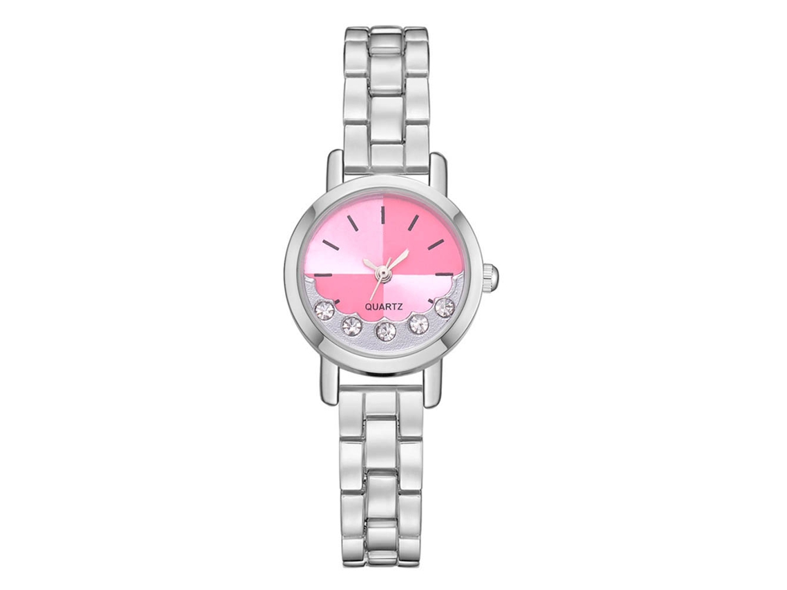 Reloj Casual Para Mujer Lvpai Con Brazalete De Acero Y Cristales De Imitación De Diamantes - Plata Rosa
