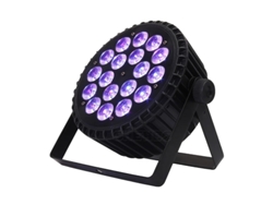 Iluminación de escenario, 4/8 canales DMX, brillo ajustable, LED de larga duración, aluminio 18x18w negro, enchufe OEM