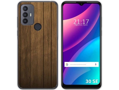 Carcasa para TCL 30 SE TUMUNDOSMARTPHONE Dibujos Madera Multicolor