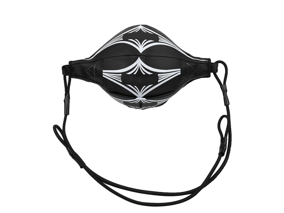 Saco de boxeo doble Vylara de cuero sintético duradero negro para entrenamiento de MMA