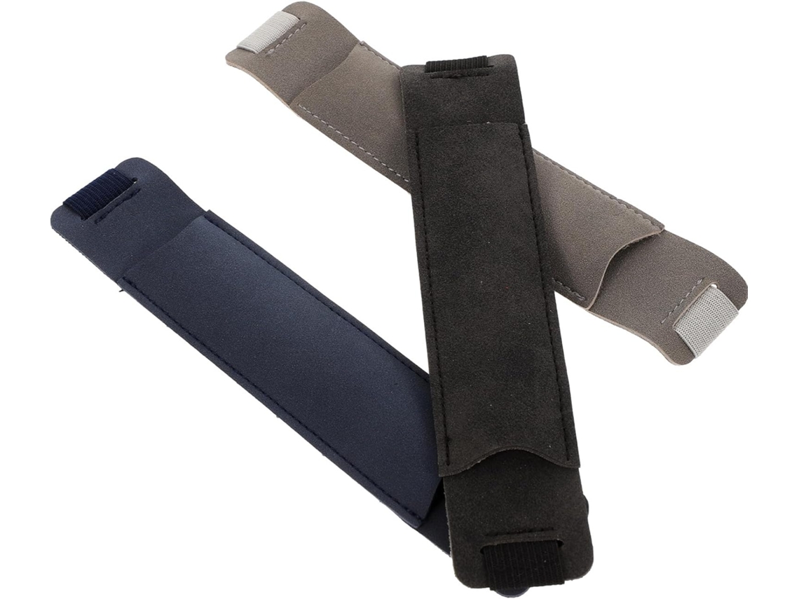 Funda Para Bolígrafos De Cuero Pu Banda Elástica Set De 3 Piezas Negro Gris Azul Oscuro Estuche Al Agua Y Arañazos Para