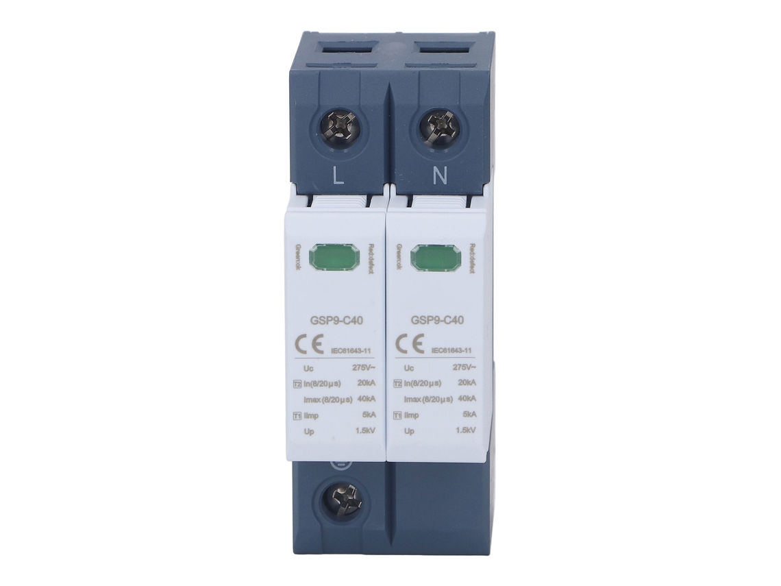 Protector Contra Sobretensiones 40ka 2p 275v Ca Pc Dispositivo De Protección De Voltaje Residencial