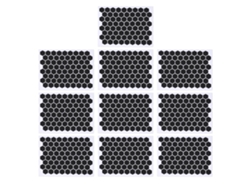 10 Peças De Cinta De Aderência Para Rato Hexagonal Ultra Fina Absorve Suor Antiderrapante Adesivos De Acrílico Preto Para Telefone Teclado