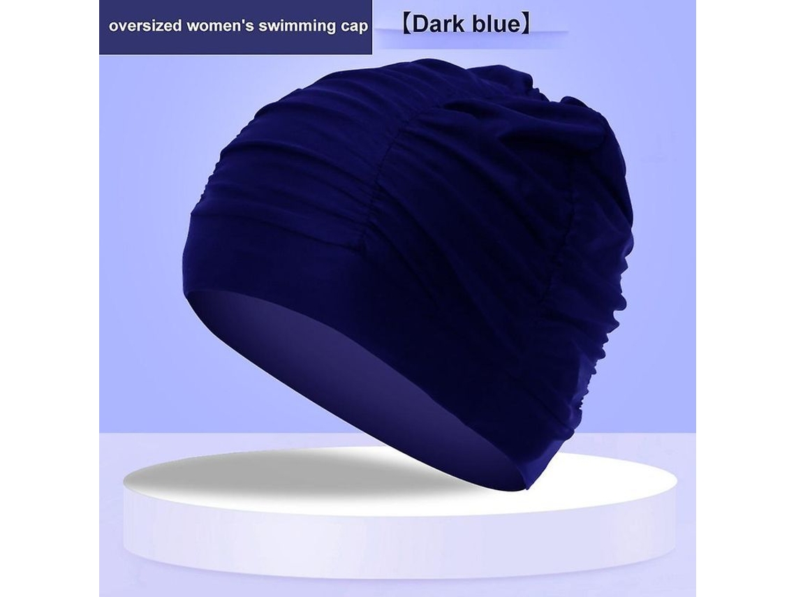 Gorro De Natación Unisex Suave, Elástico E Impermeable Para Cabello Largo, Color Azul Oscuro, 2023.