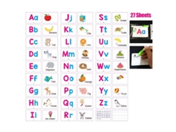 Tarjetas Educativas Para Bebés Aprender Abc Letras Animales Frutas Con Lápiz Borrable