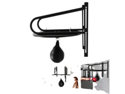 Pelota giratoria para entrenamiento de boxeo, altura ajustable, material duradero, montaje en pared, color negro
