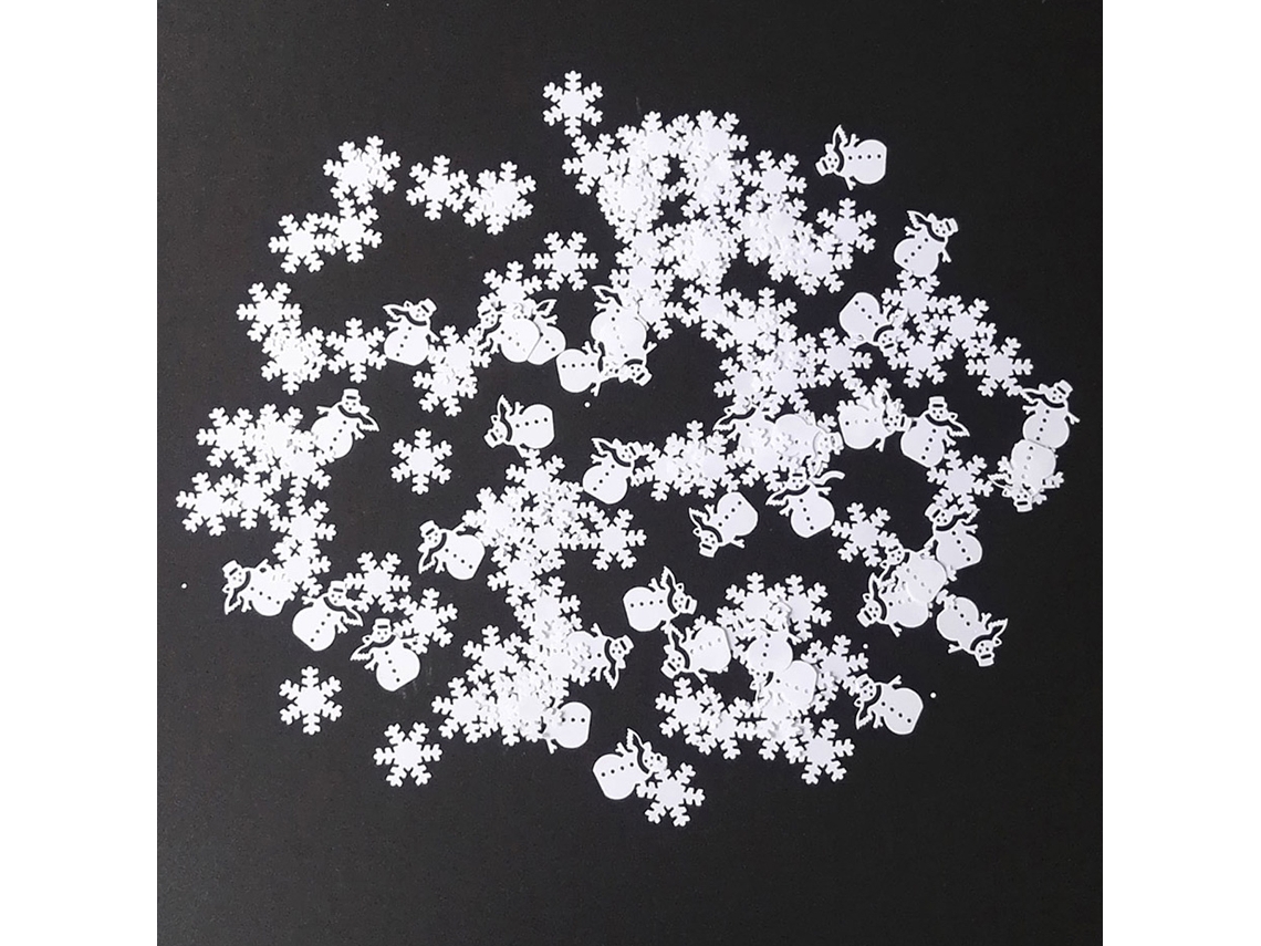 Confeti navideño para decoración de mesa con copos de nieve y Papá Noel RNEMITERY